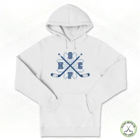 Snowflakes Blue Crossed Sticks Unisex Hoodie