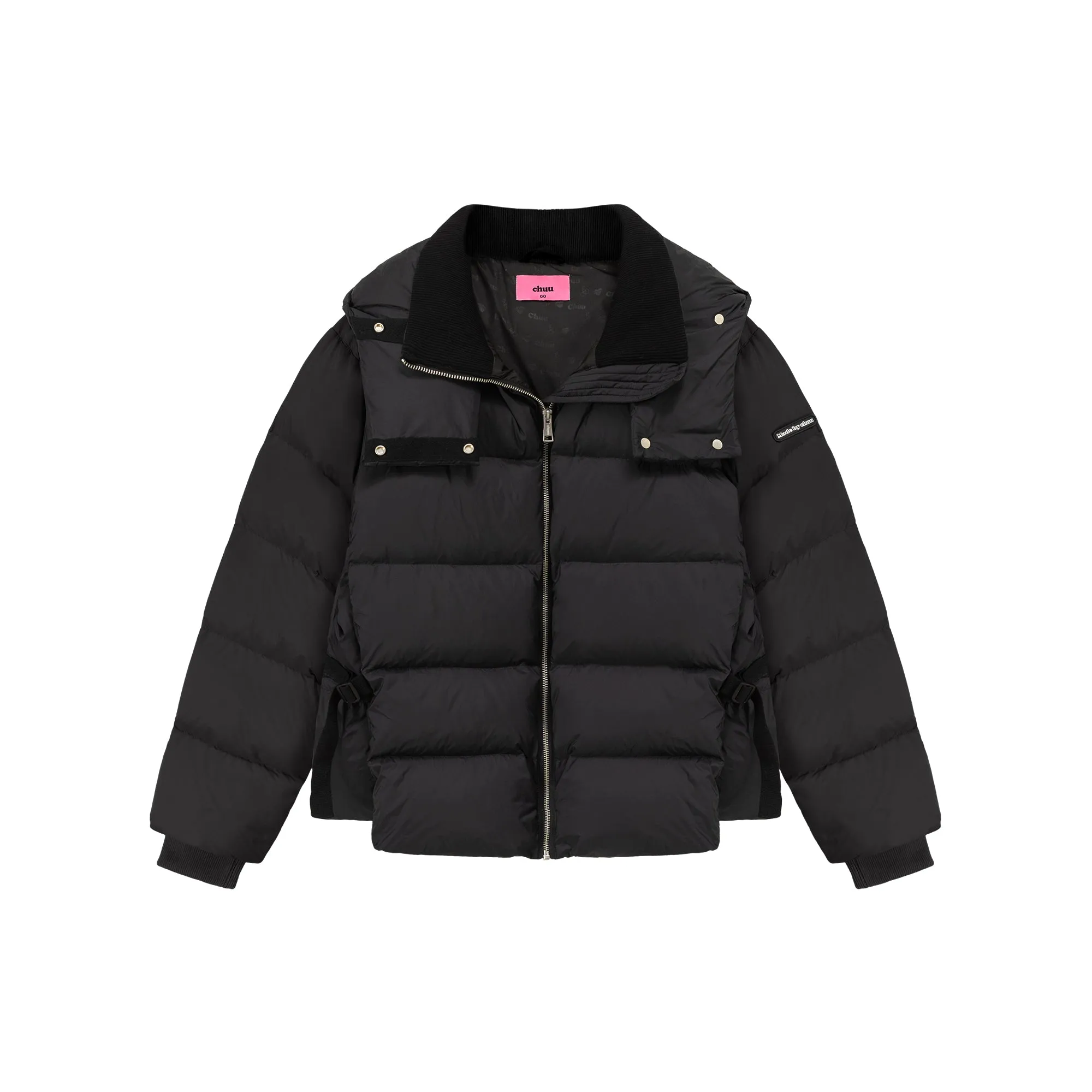 Solid Hooded Padded Jacket