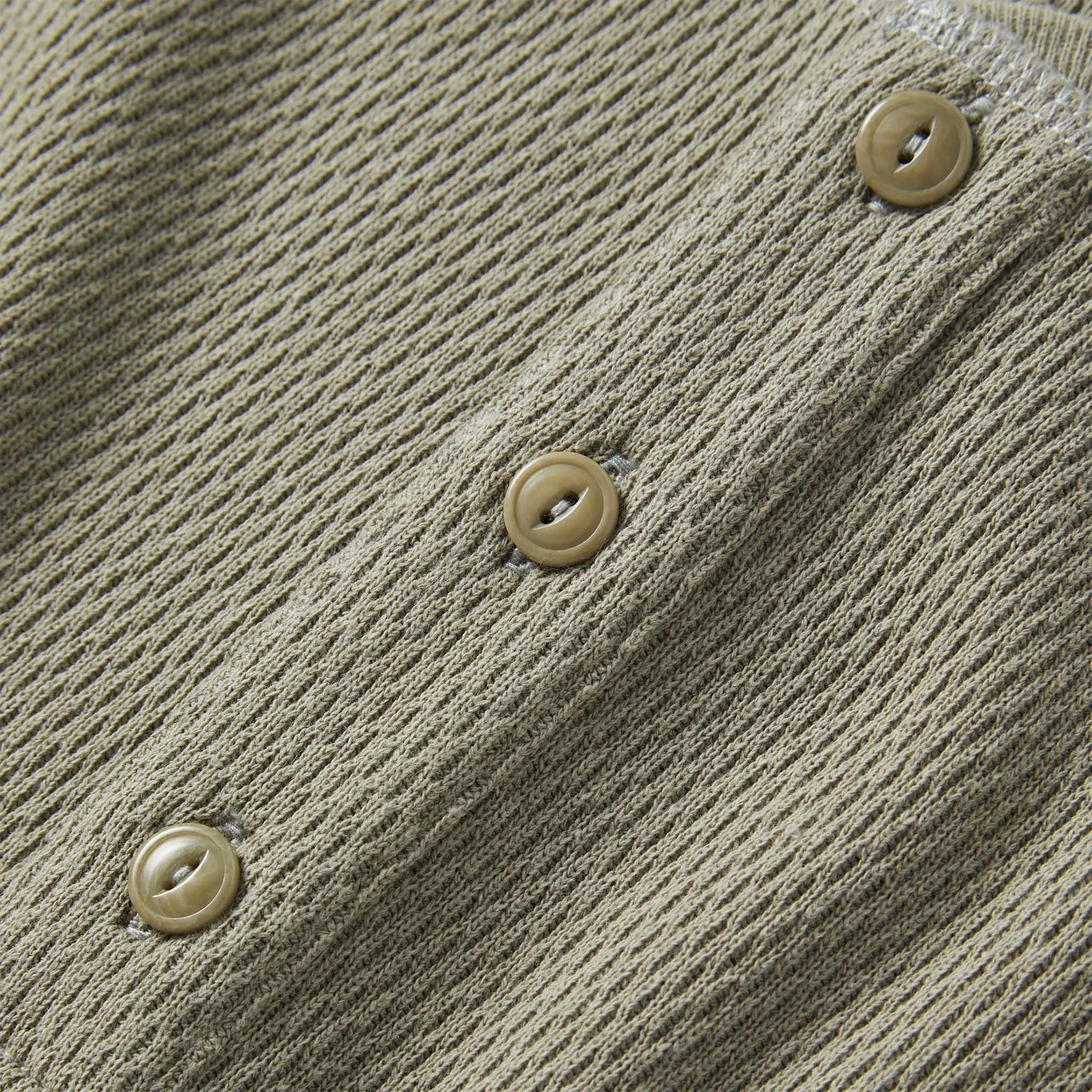 The Heavy Bag Waffle Henley in Army