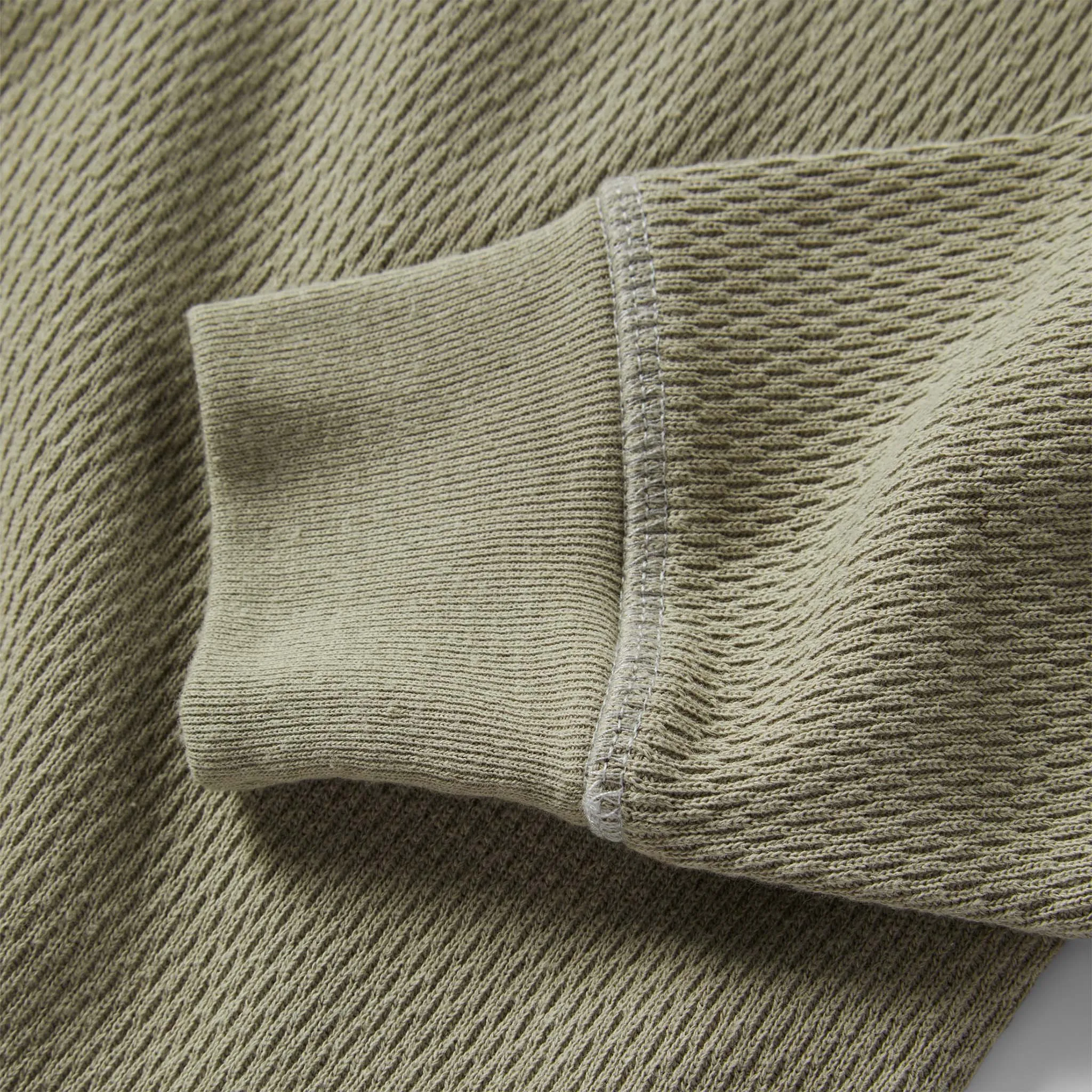 The Heavy Bag Waffle Henley in Army