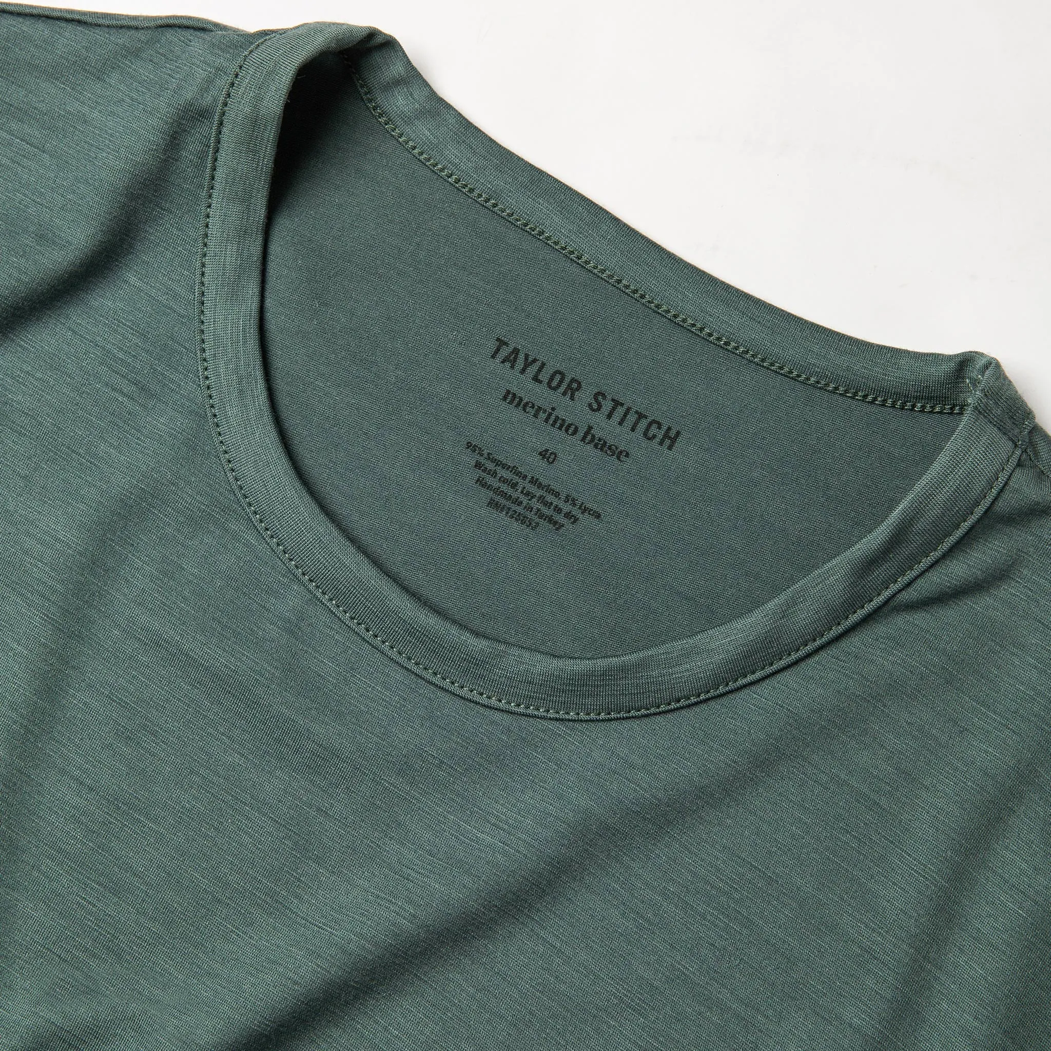 The Merino Tee in Sea Green