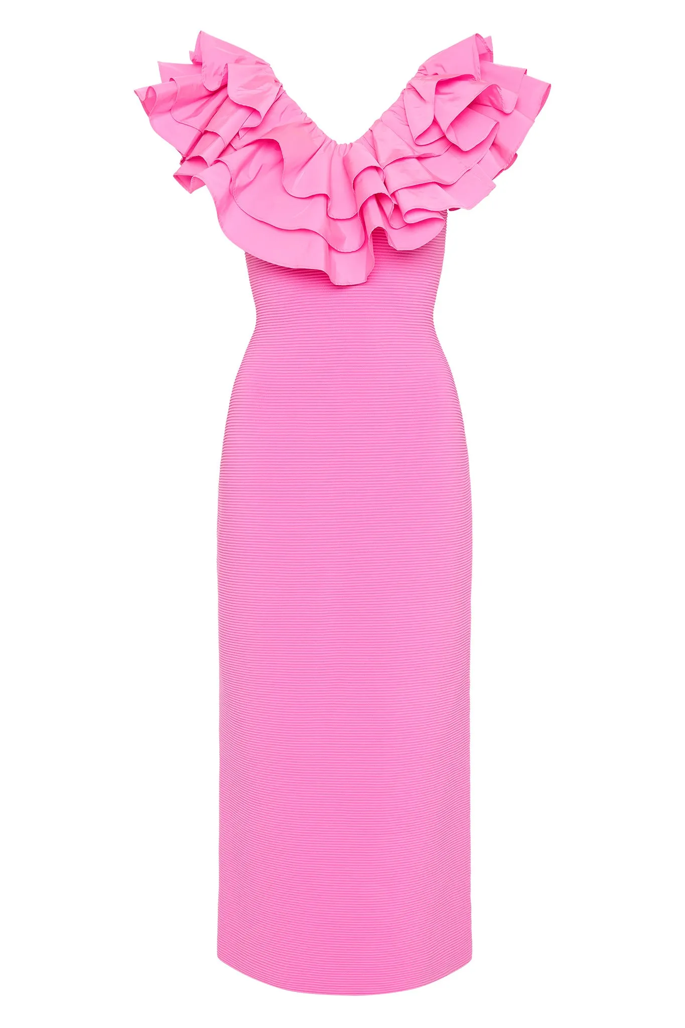 Transcendent Ruffle Midi Dress