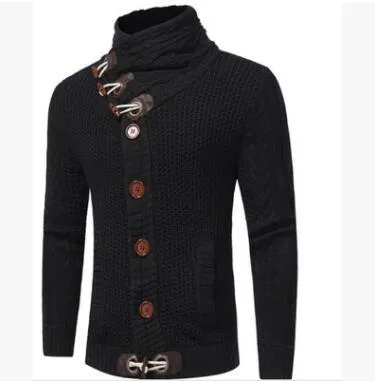 Winter Casual Slim Fit Warm Thick Hedging Knitted Turtleneck Pullover Sweaters