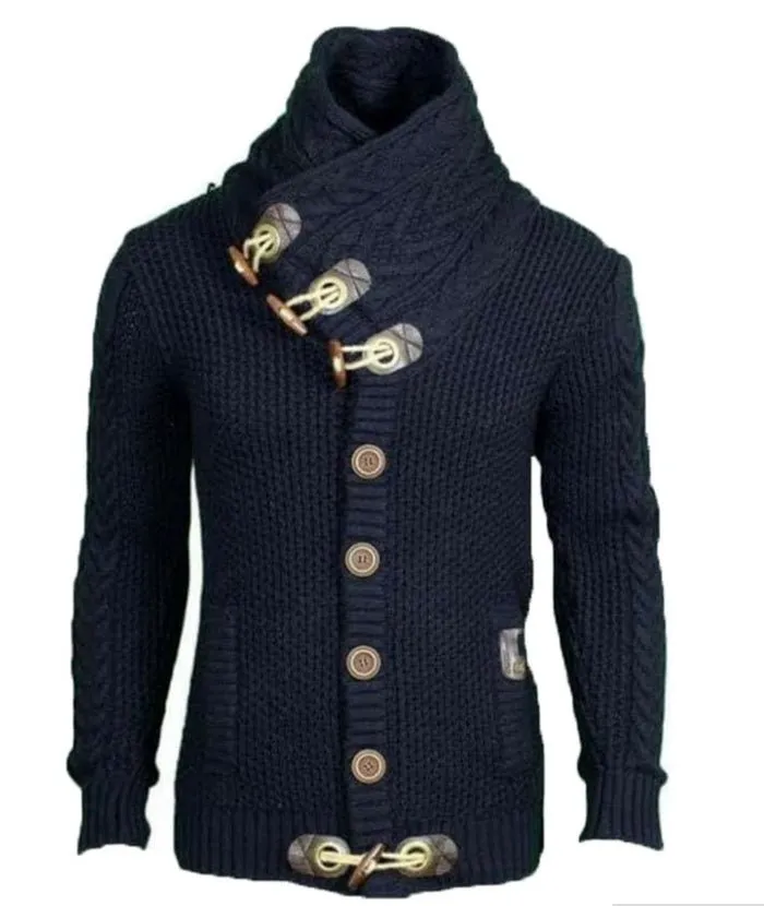 Winter Casual Slim Fit Warm Thick Hedging Knitted Turtleneck Pullover Sweaters