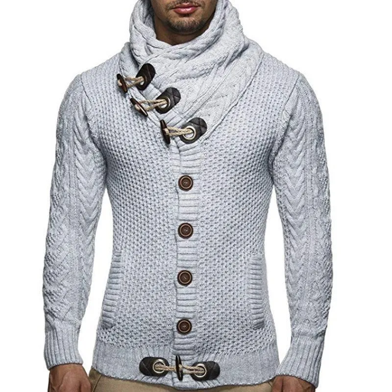 Winter Casual Slim Fit Warm Thick Hedging Knitted Turtleneck Pullover Sweaters