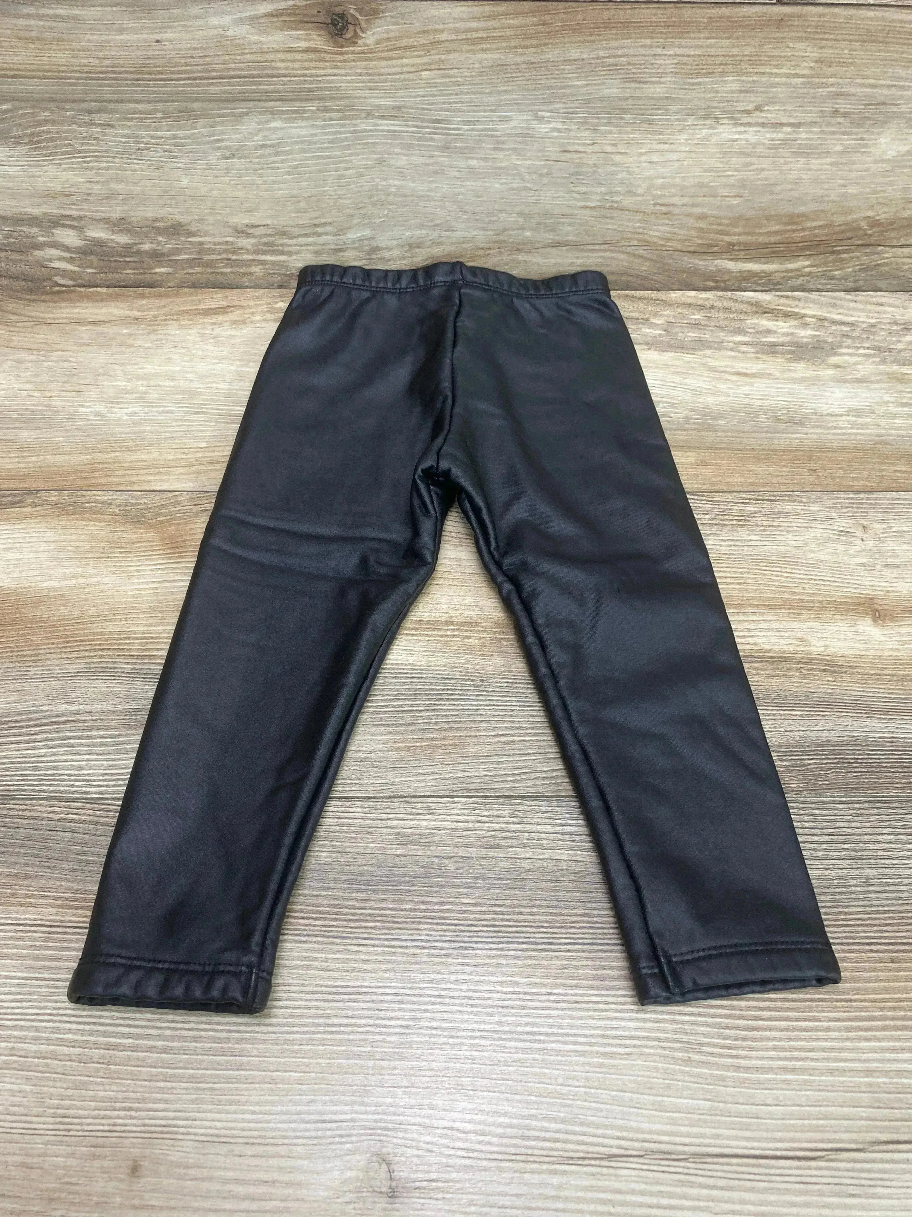 Zara Faux Leather Leggings Black sz 2-3T