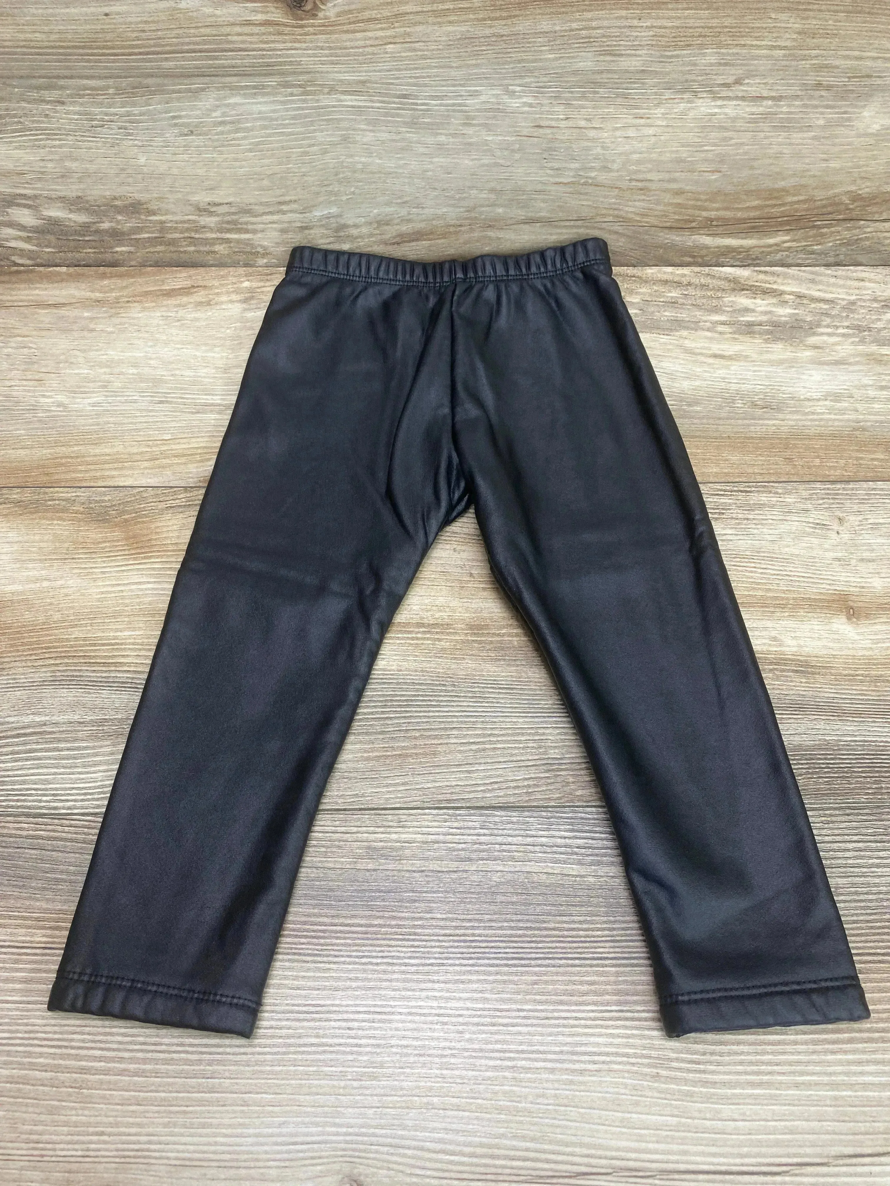 Zara Faux Leather Leggings Black sz 2-3T